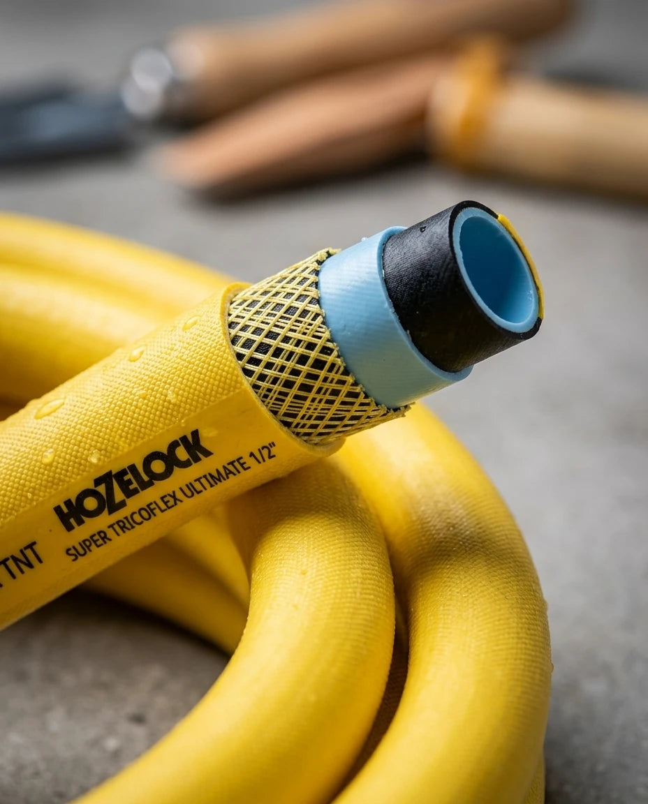 Hozelock Super Tricoflex Ultimate 1/2 inç sarı çok katmanlı örgülü bahçe hortumu Yapı Market Nalbur'da.